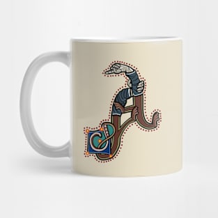 Letter A Manicule W 14C Maastricht Psalter parody Mug